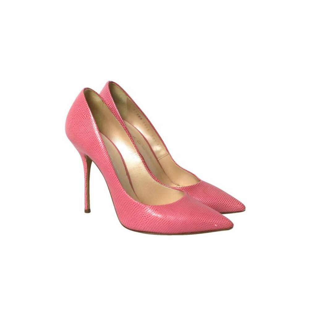 Casadei Pointed Stiletto Heels in Pink Leather